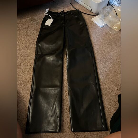 NWT wilfred the Melina high rise vegan leather pants 0 - Picture 5 of 12